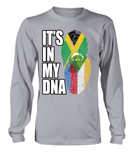Comoran And Jamaican Mix Heritage DNA Flag Long sleeved Unisex