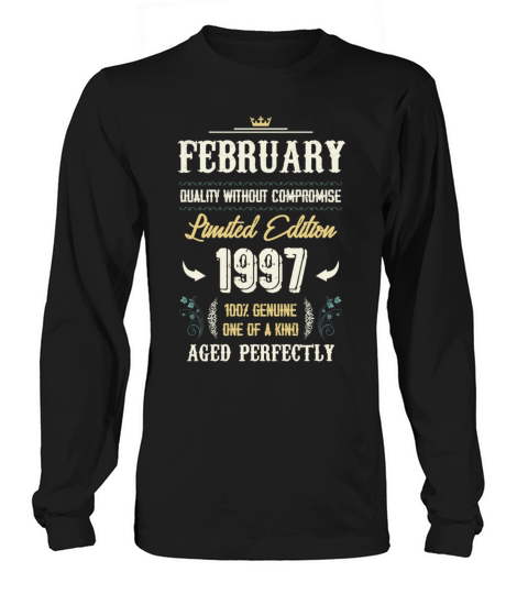 February 1997 Vintage Birthday Present Long sleeved Unisex