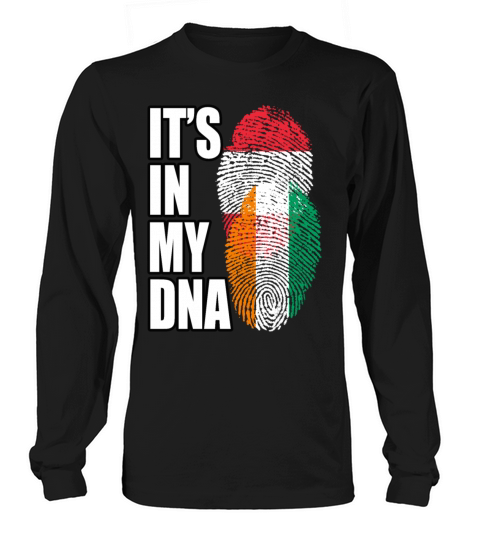 Ivorian And Austrian Mix Heritage DNA Flag Long sleeved Unisex