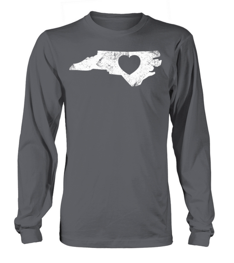 North Carolina Heart Nc Usa Vintage Men Women Long sleeved Unisex