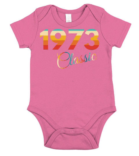 1973 vintage Birthday since 1973 Short Sleeve Baby One-Piece