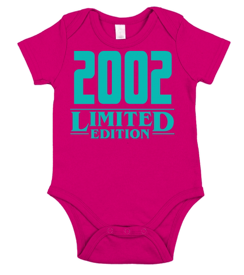 2002 Limited Edition Birthday Design Short Sleeve Baby One-Piece