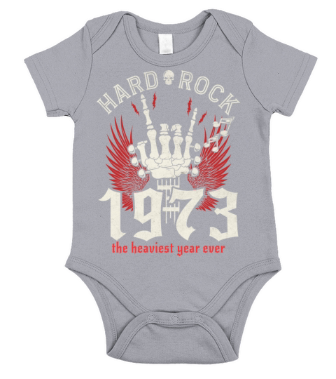 50th Birthday Rocker Born in 1973 Short Sleeve Baby One-Piece