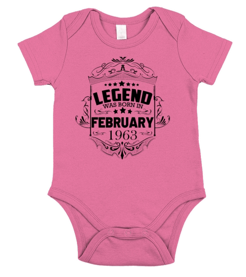 60th Birthday Gifts February 1963 Vintage Sayings Short Sleeve Baby One-Piece