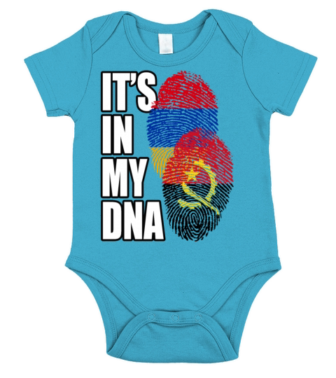Armenian And Angolan Mix Heritage DNA Flag Short Sleeve Baby One-Piece