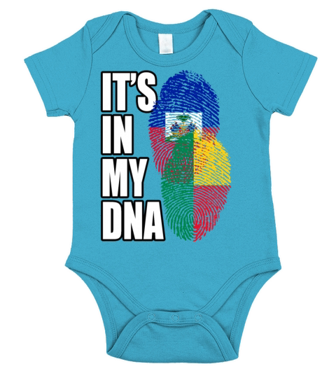 Beninese And Haitian Mix Heritage DNA Flag Short Sleeve Baby One-Piece