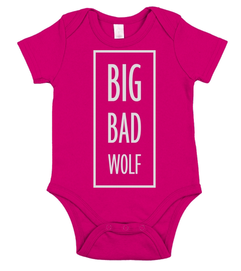 big bad wolf quote Short Sleeve Baby One-Piece