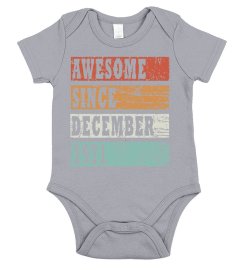 born 1971 December vintage gift Short Sleeve Baby One-Piece