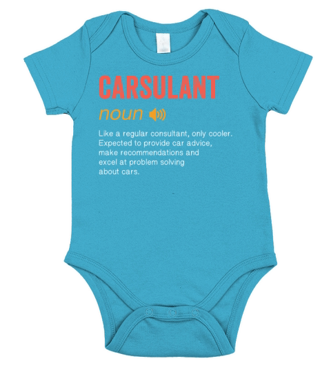 Carsulant Noun Funny humor quote Short Sleeve Baby One-Piece