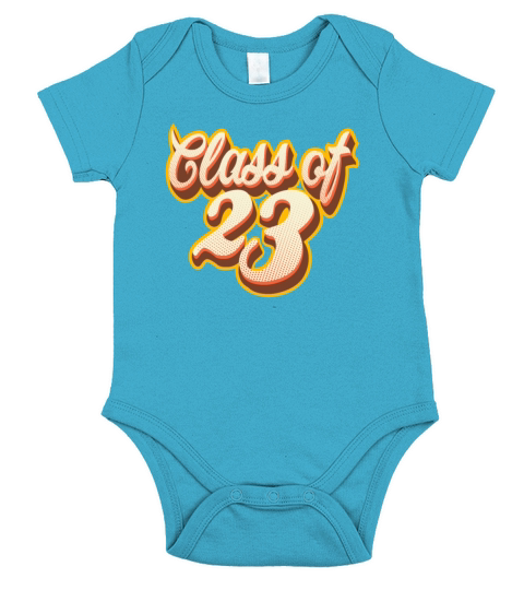 Class Of 2023 Senior 23 Graduation Vintage School Short Sleeve Baby One-Piece