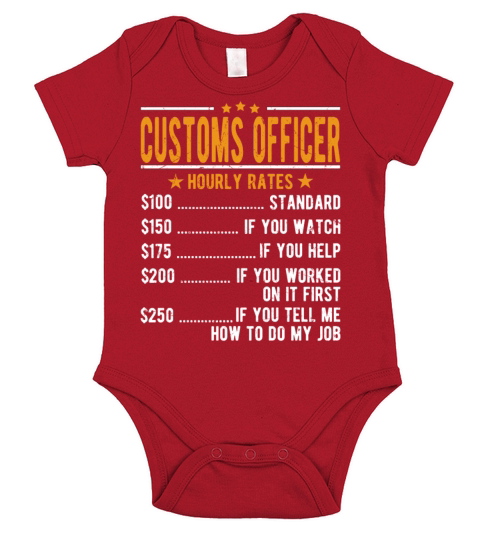 Customs Officer Hourly Rates Short Sleeve Baby One-Piece
