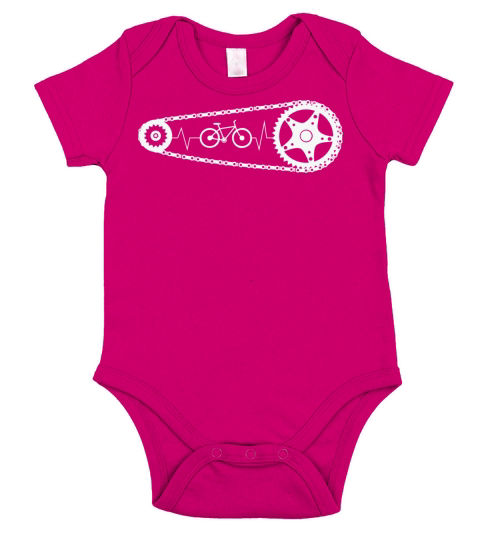 Cyclists Heartbeat Short Sleeve Baby One-Piece
