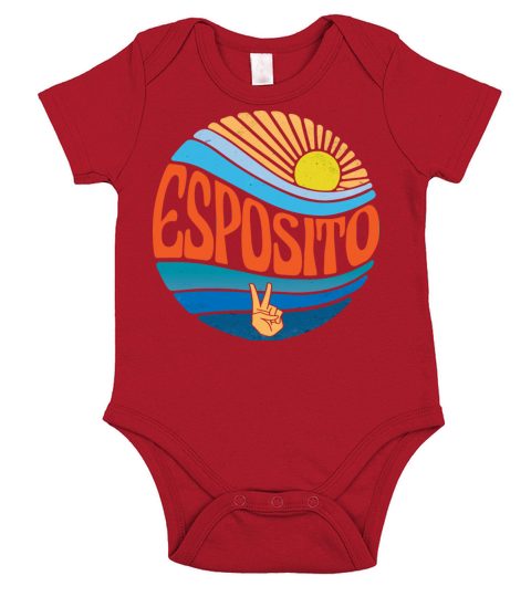 Esposito Shirt Vintage Sunset Esposito Groovy Tie Short Sleeve Baby One-Piece