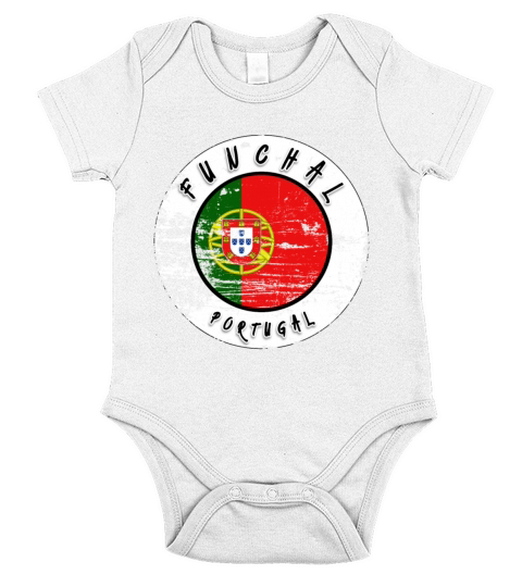 Funchal Portugal Vintage Short Sleeve Baby One-Piece