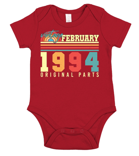Gift Idea Vintage February 1994 Short Sleeve Baby One-Piece
