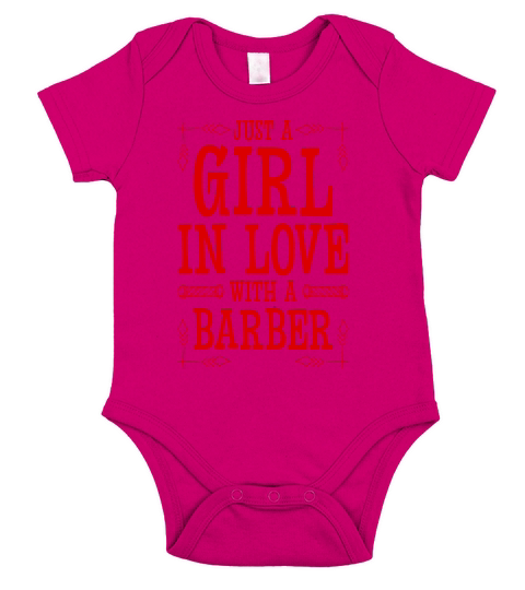 Girl in love with a Barber Short Sleeve Baby One-Piece