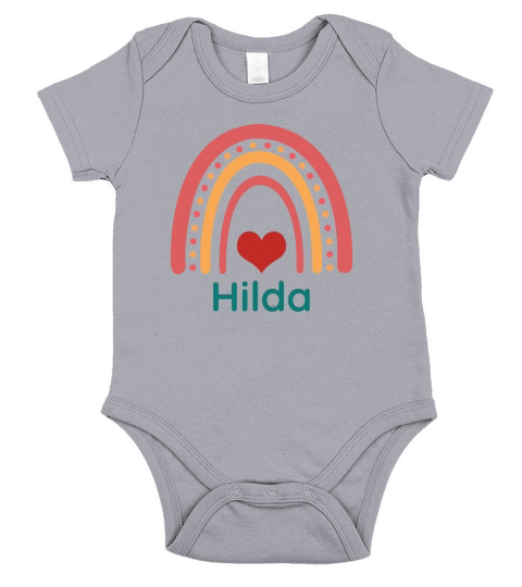 Hilda Vintage Boho Rainbow Short Sleeve Baby One-Piece