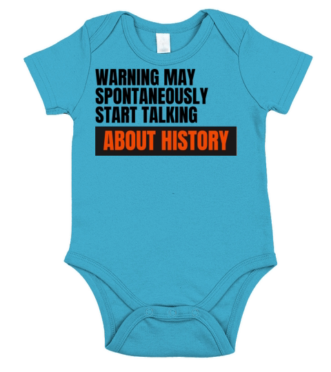 History Funny Warning Short Sleeve Baby One-Piece