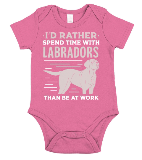 I’d rather spend time with Labradors Short Sleeve Baby One-Piece