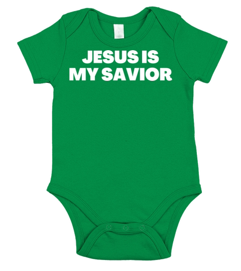 Jesus Is My Savior - Christian Quotes Short Sleeve Baby One-Piece