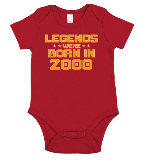 Legends Were Born In 2000 Decade 2000s Vintage Short Sleeve Baby One-Piece