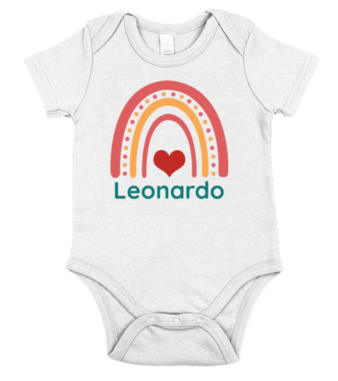 Leonardo Vintage Boho Rainbow Short Sleeve Baby One-Piece