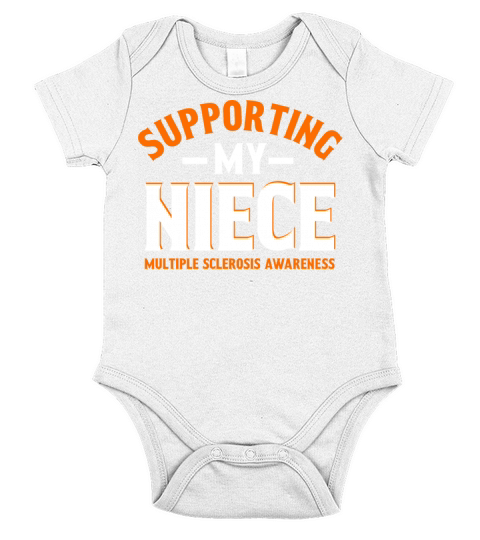 Multiple Sclerosis Awareness Supporting My Niece Short Sleeve Baby One-Piece