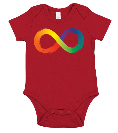 Neurodiversity Infinity Spectrum Autism Awareness Short Sleeve Baby One-Piece
