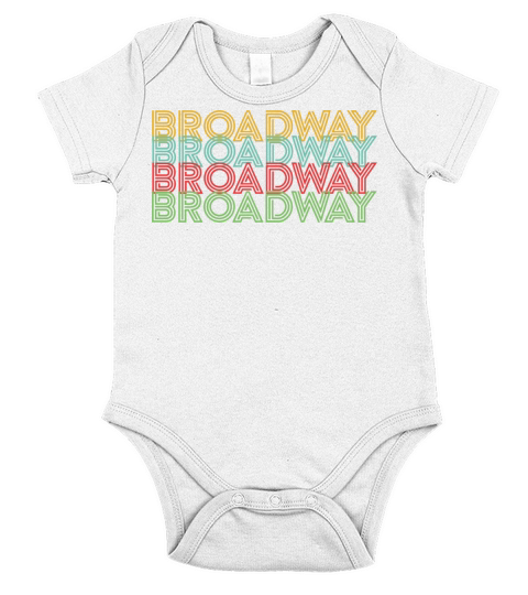 Retro Broadway Theatre Graphic Vintage Musical Lov Short Sleeve Baby One-Piece