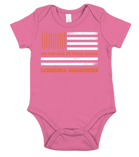 September Orange Ribbon Leukemia Cancer Awareness Short Sleeve Baby One-Piece