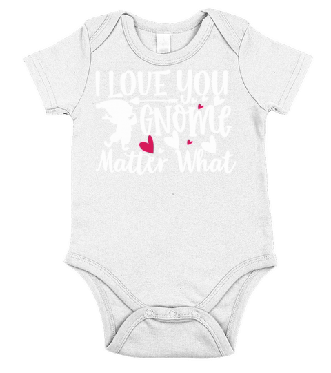 Sweet Valentines Day I Love You Gnome Matter What Short Sleeve Baby One-Piece