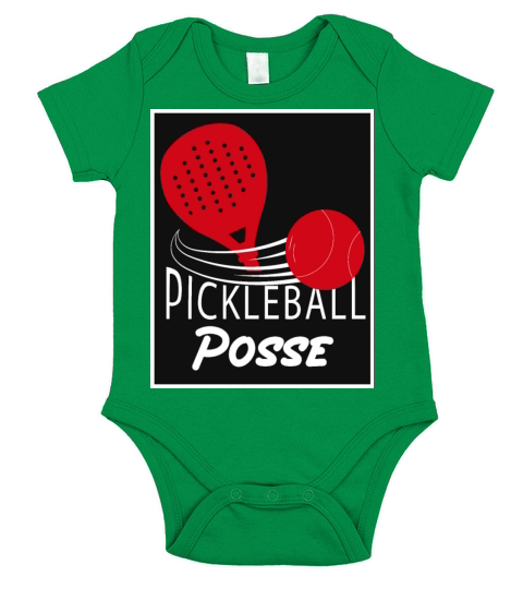 Vintage Pickleball Posse Funny Pickleball Quote Short Sleeve Baby One-Piece
