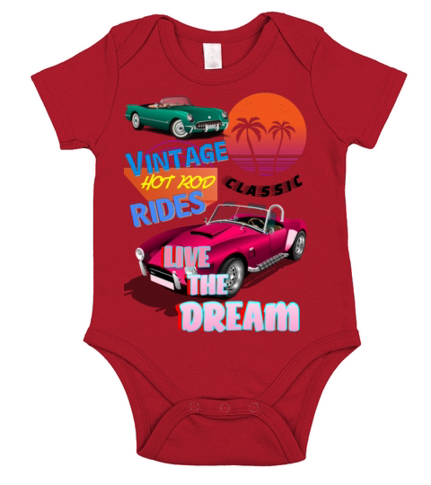 Vintage Rides Short Sleeve Baby One-Piece