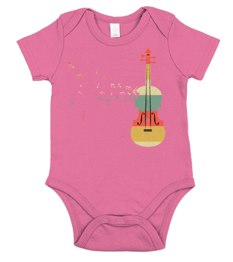 Violin Player Music Viola Lover Retro Vintage Short Sleeve Baby One-Piece