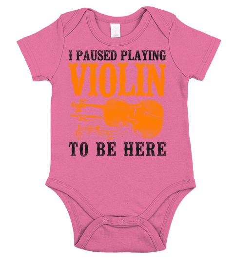 Violin Violinist Vintage I Paused Short Sleeve Baby One-Piece