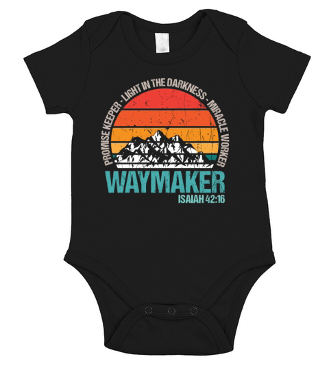 Waymaker Isaiah Promise Keeper Jesus Christian Quo Short Sleeve Baby One-Piece