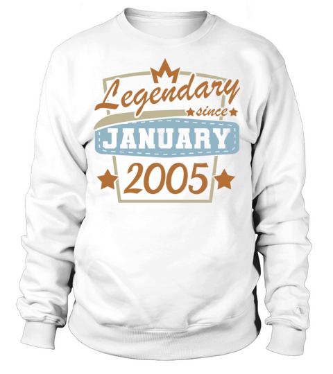 18th Birthday Gifts January 2005 Retro Sweatshirt Unisex