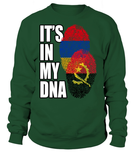 Armenian And Angolan Mix Heritage DNA Flag Sweatshirt Unisex