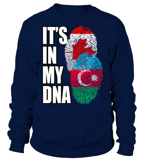 Azerbaijani And Canadian Mix Heritage DNA Flag Sweatshirt Unisex