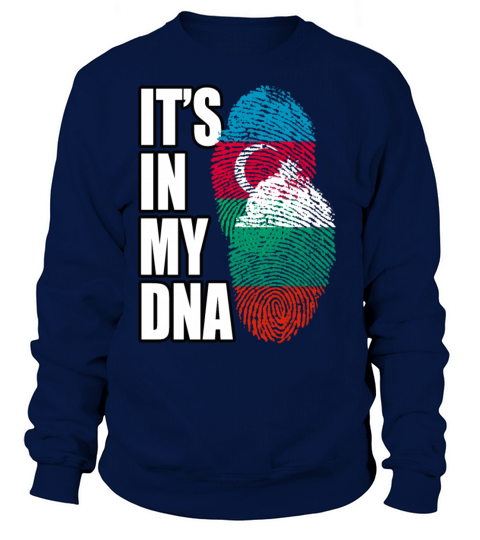 Bulgarian And Azerbaijani Mix Heritage DNA Flag Sweatshirt Unisex