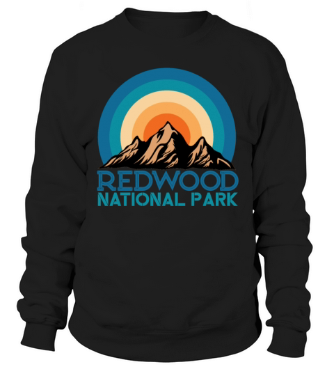 Cool Vintage Retro Redwood National Park Mountain Sweatshirt Unisex