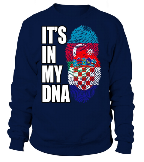 Croatian And Azerbaijani Mix Heritage DNA Flag Sweatshirt Unisex
