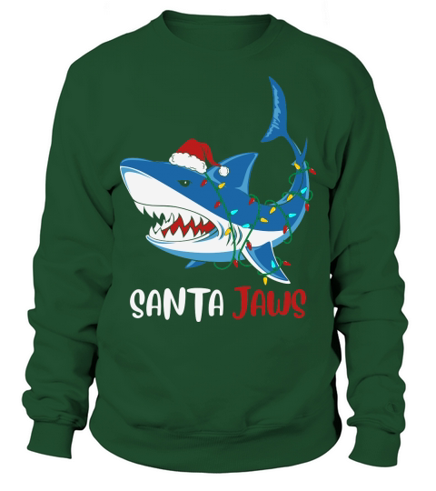 Santa Jaws Funny Christmas Shark Sweatshirt Unisex