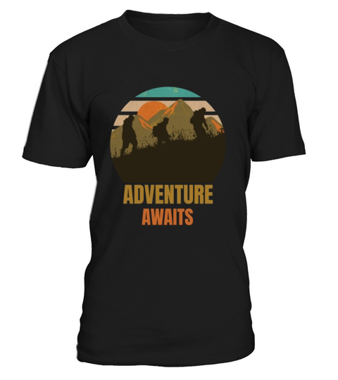 Adventure Awaits Retro Vintage Mountain Adventurer T-Shirt Unisex