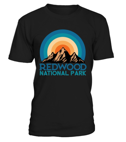 Cool Vintage Retro Redwood National Park Mountain T-Shirt Unisex