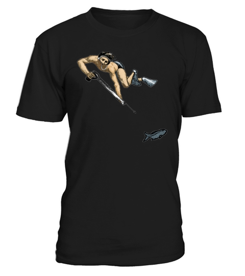 Vintage Spearfishing Freediving Diver with Fish T-Shirt Unisex