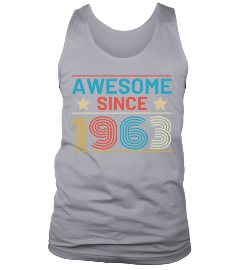 60th Birthday Vintage 1963 Retro Awesome Tank Top Unisex