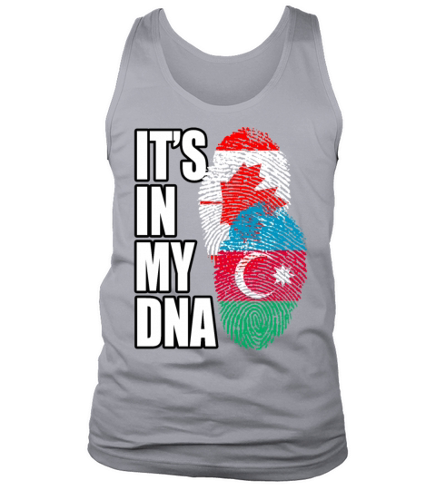 Azerbaijani And Canadian Mix Heritage DNA Flag Tank Top Unisex