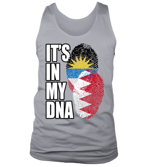 Bahraini And Antiguan Mix Heritage DNA Flag Tank Top Unisex
