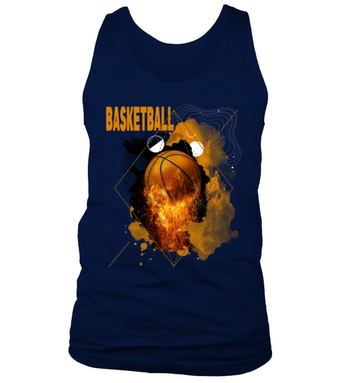 Basketball Fire Player Sports Fan Vintage Retro Tank Top Unisex